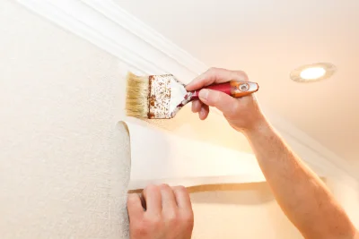 Pose de papier peint aux Grandes-Chapelles — revêtements muraux et toiles de verre